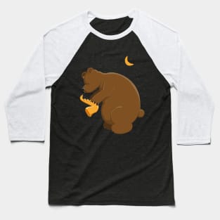 Bear plays Saxophone at Night Baseball T-Shirt
